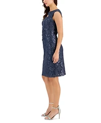 Connected Women's Sequined-Lace Sheath Dress