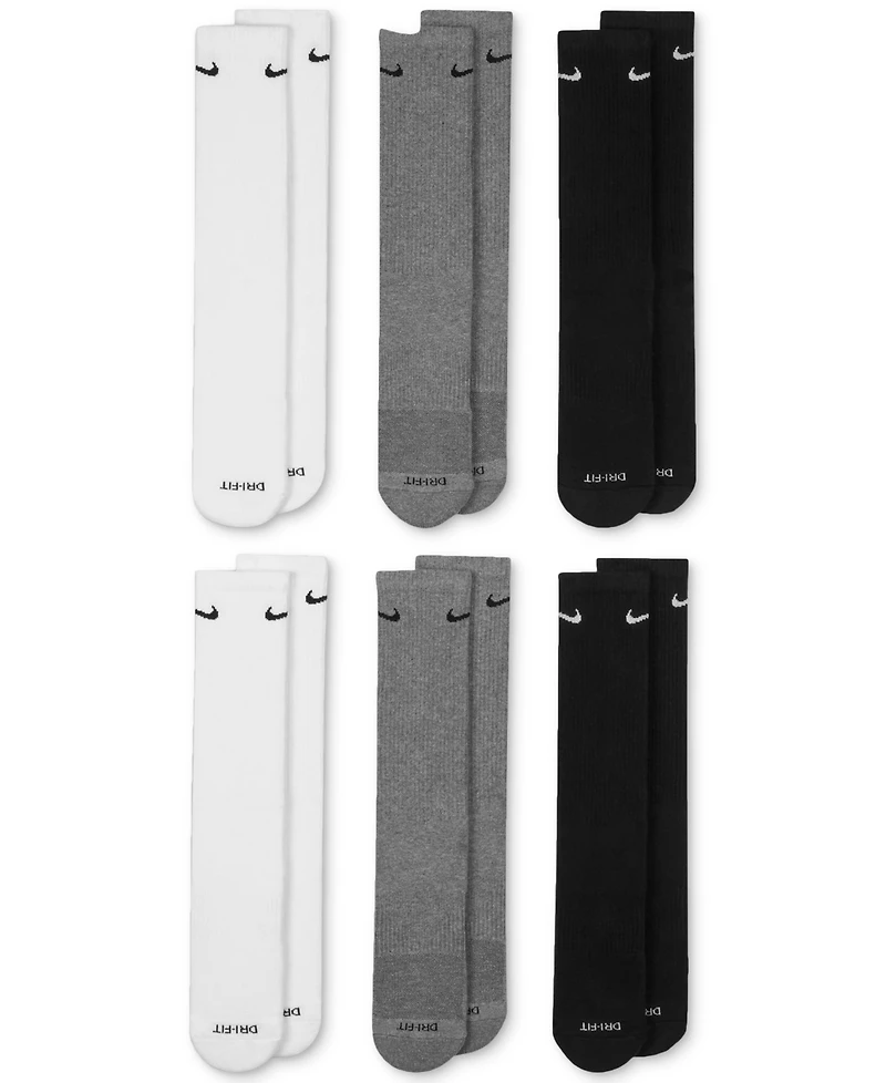 Nike Unisex Everyday Plus Cushioned Training Crew Socks (6 Pairs)