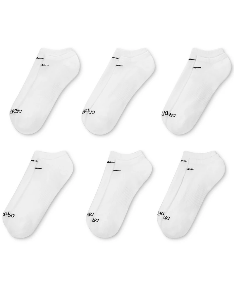 Nike Unisex Everyday Plus Cushioned Training No-Show Socks 6 Pairs