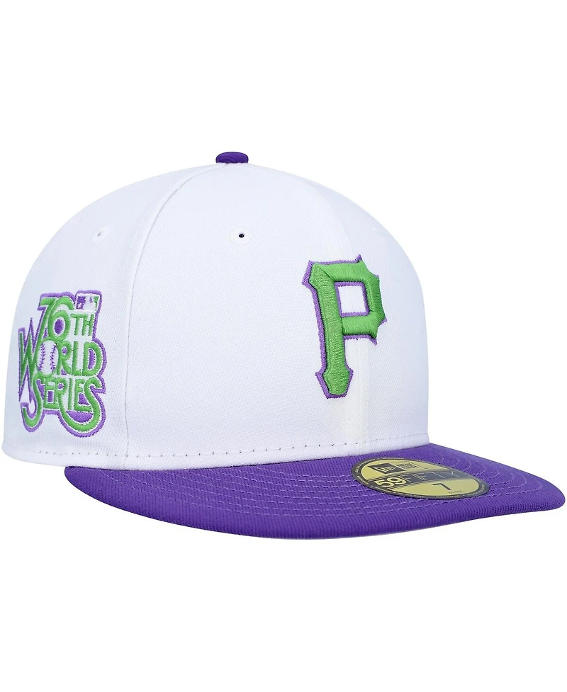 Men's New Era White Pittsburgh Pirates 1979 World Series Side Patch 59FIFTY Fitted Hat