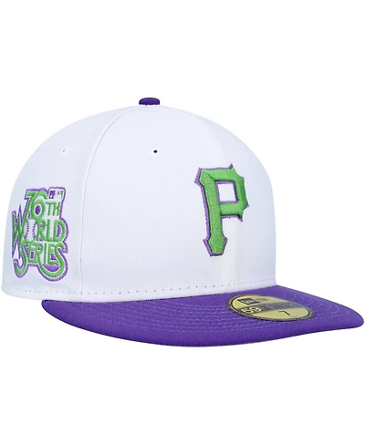 Men's New Era White Pittsburgh Pirates 1979 World Series Side Patch 59FIFTY Fitted Hat