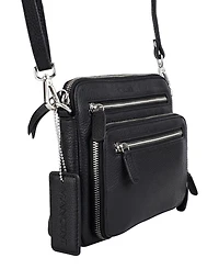 Mancini Pebbled Collection Valerie Leather Mini Crossbody Bag