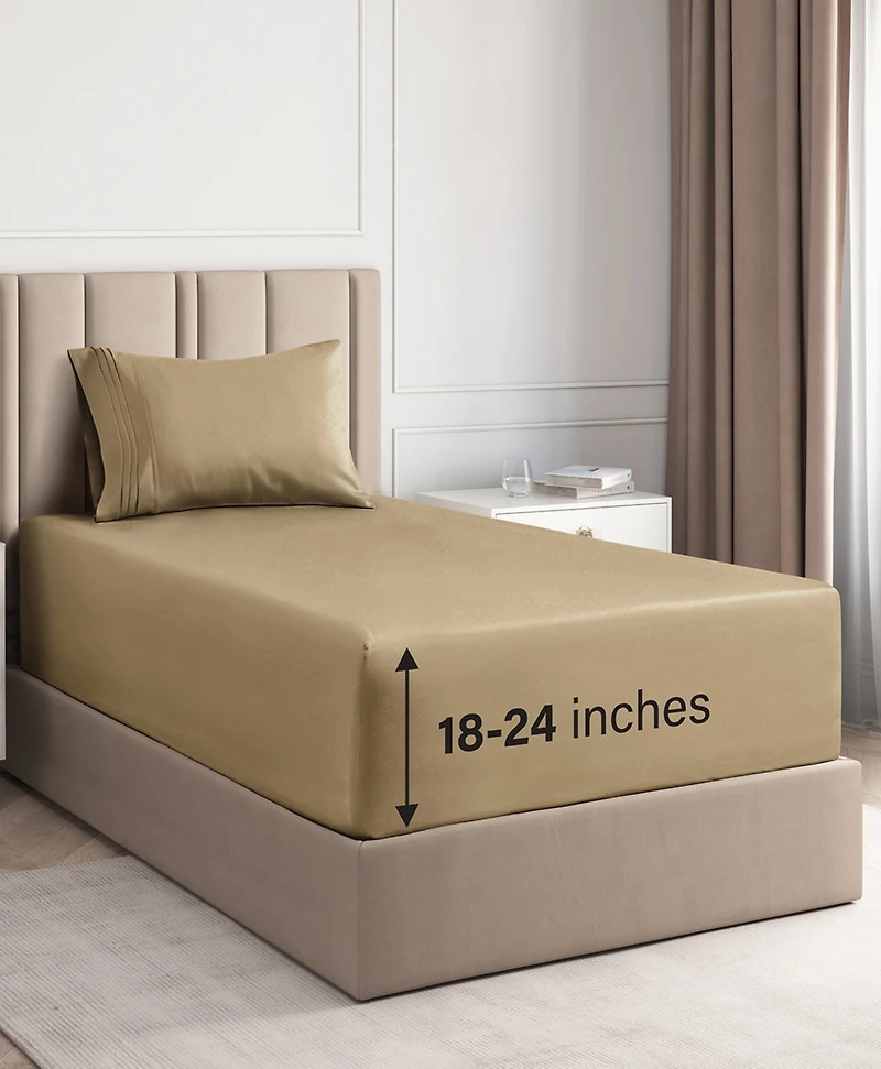 Piece Extra Deep Pocket Microfiber Sheet Set