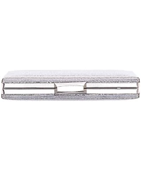 Nina Imitation Pearl and Crystal Minaudiere Clutch