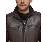 Calvin Klein Men's Faux Leather Moto Jacket, Created for Macy's