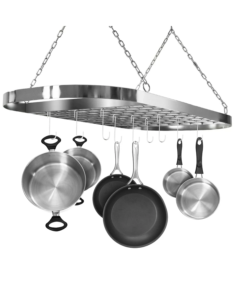 Sorbus Ceiling Mounted Pot Rack with Hooks