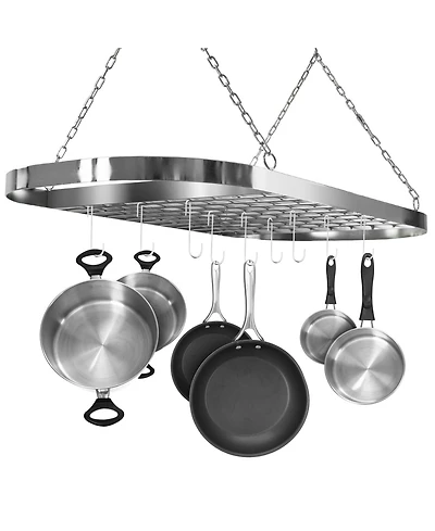 Sorbus Ceiling Mounted Pot Rack with Hooks