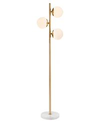 Ink+Ivy Holloway 3-Globe Light Floor Lamp with Marble Base