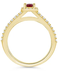 Macy's Ruby (5/8 Ct. t.w.) and Diamond (1/2 Halo Ring