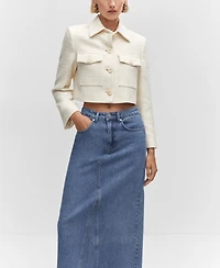 Mango Women's Denim Long Skirt