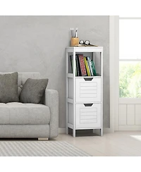 Bathroom Wooden Floor Cabinet Multifunction Storage Rack Stand Organizer Bedroom