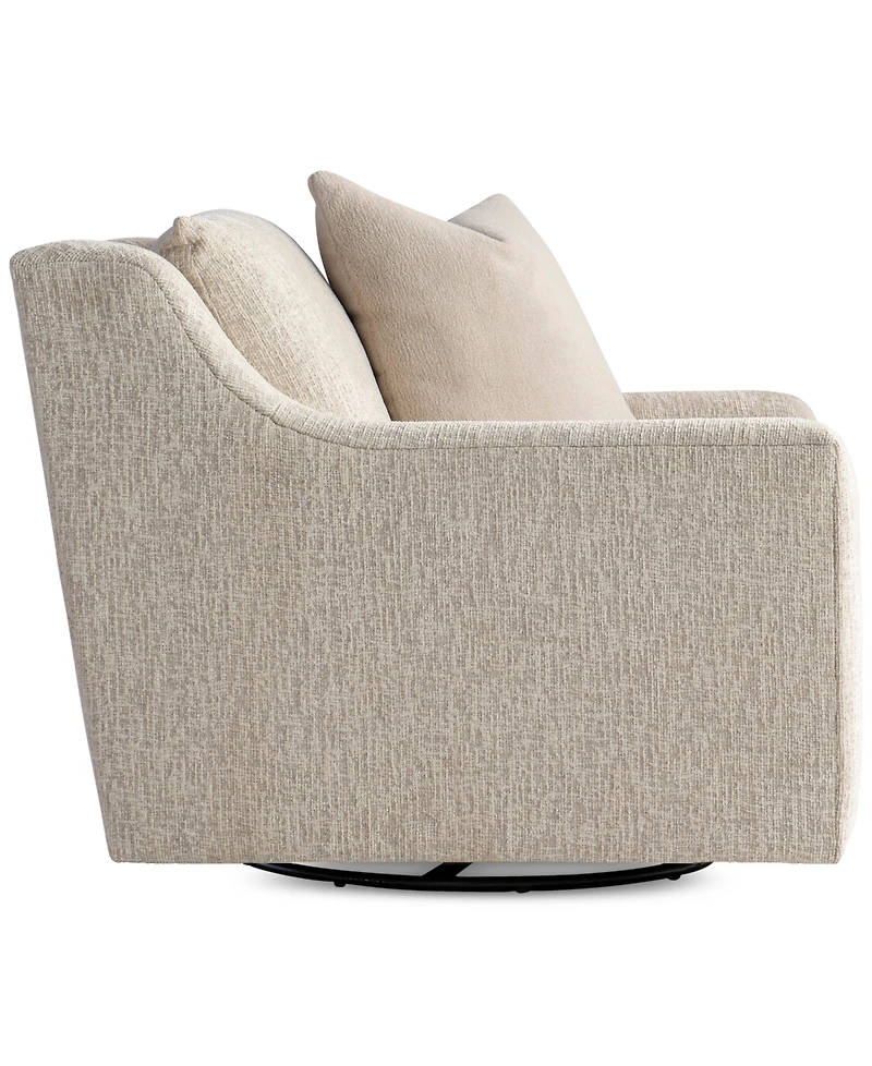 Gabi 36" Fabric Swivel Chair, Created for Macy's