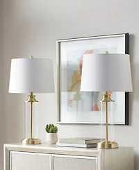 510 Design Clarity Glass Cylinder Table Lamp Set of 2