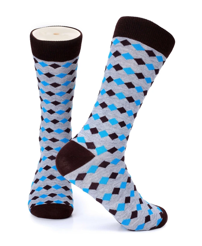 Men's Funky Colorful Dress Socks 6 Pack