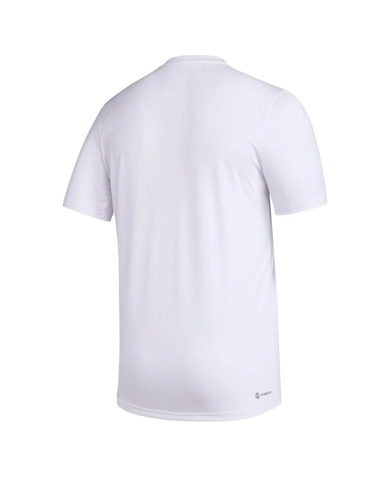Men's adidas White Mississippi State Bulldogs Pregame Aeroready T-shirt