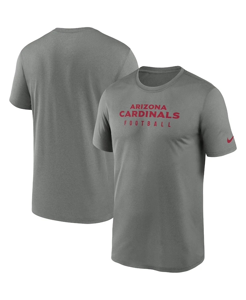 Men's Nike Heather Gray Arizona Cardinals Sideline Legend Performance T-shirt