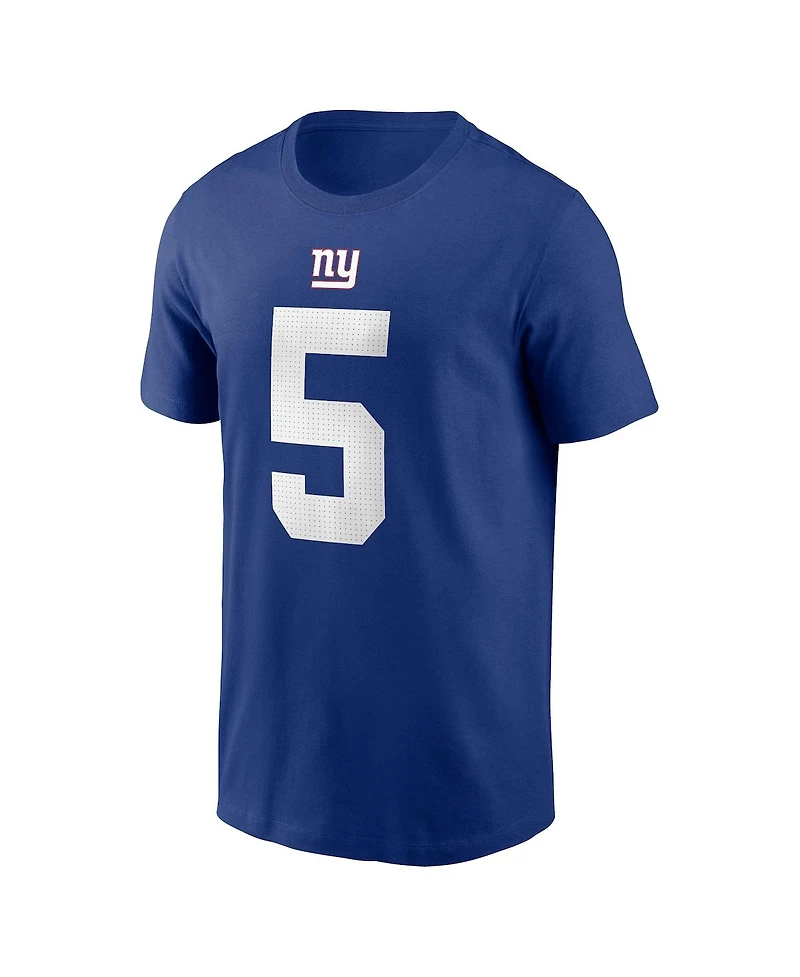 Men's Nike Kayvon Thibodeaux Royal New York Giants Player Name and Number T-shirt
