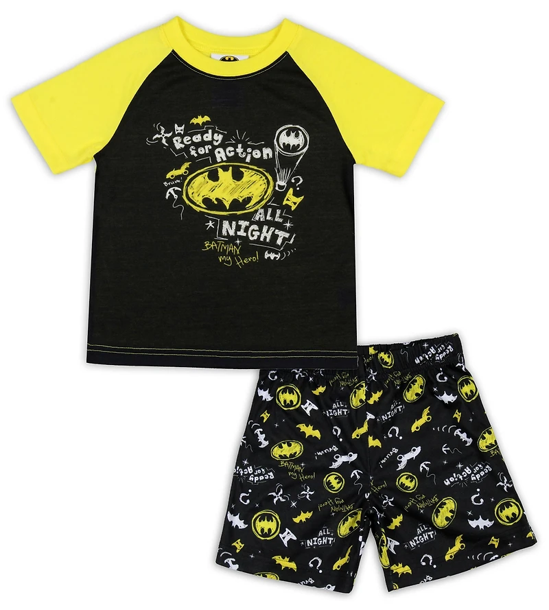 Dc Comics Toddler Boys Batman Pajamas Ready For Action 2 Piece Pajama Set