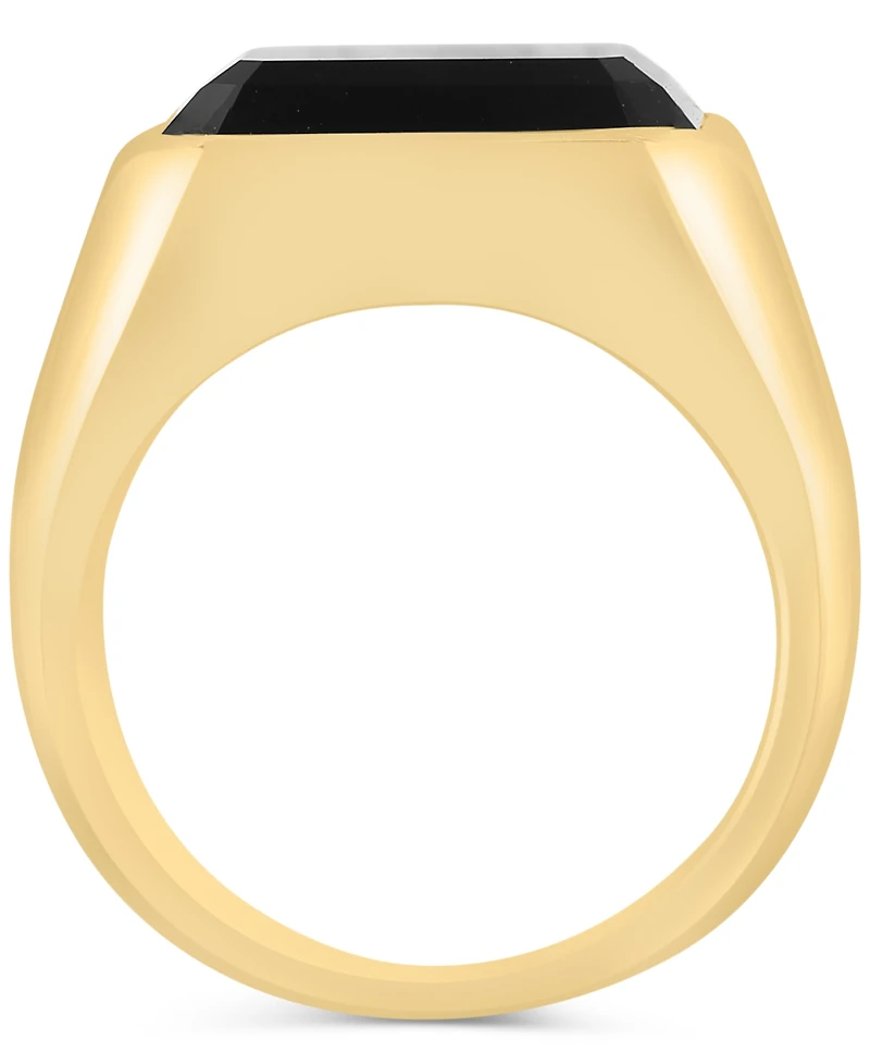 Effy Men's Onyx Ring in 14k Gold-Plated Sterling Silver