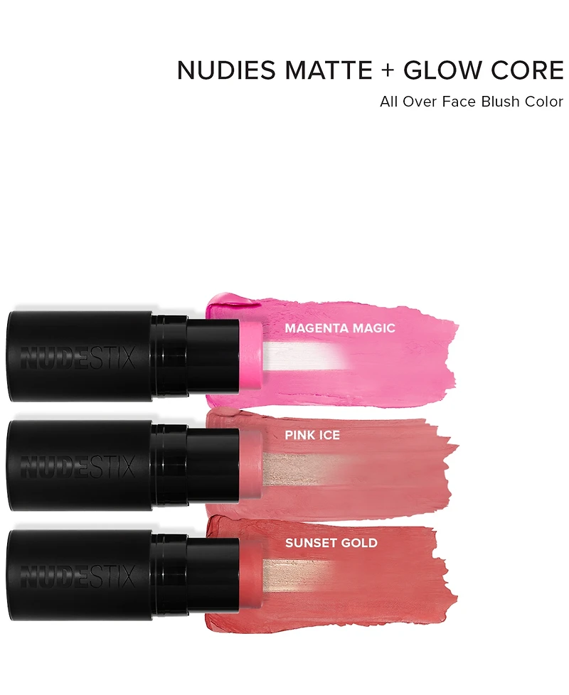 Nudestix Nudies Matte + Glow Core All Over Face Blush Color, 0.2 oz.