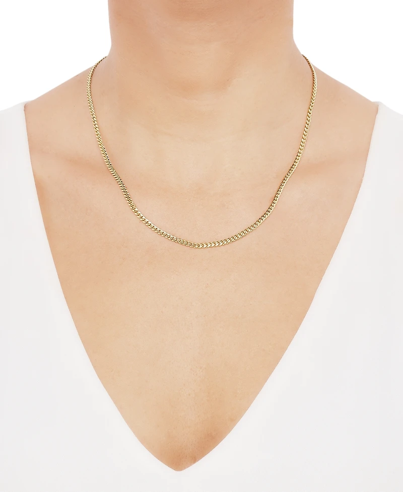 Lightweight Miami Cuban Link 18" Chain Necklace (3mm) in 14k Gold