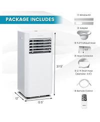 8000 Btu Portable Air Conditioner 4-in-1 Ac Unit with Cool Fan Dehum Sleep Mode