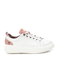 Xti Women's Casual Sneakers By White With Pink Accent
