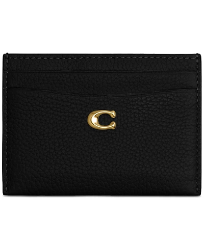 Coach Essential Polished Pebble Leather Card Case