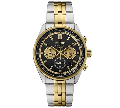 Seiko Men's Chronograph Essentials Two-Tone Stainless Steel Bracelet Watch 42mm
