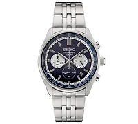 Seiko Men's Chronograph Essentials Stainless Steel Bracelet Watch 42mm