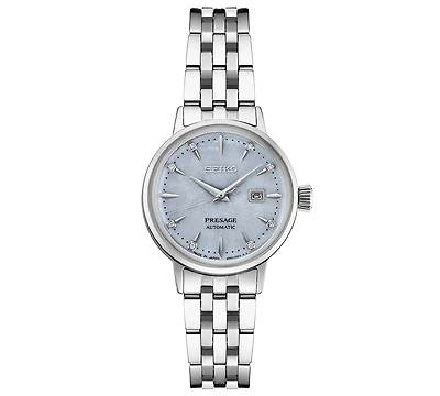 Seiko Women's Automatic Presage Diamond (1/10 ct. t.w.) Stainless Steel Bracelet Watch 30mm
