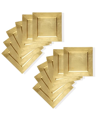 American Atelier Square Charger Plate 12 Piece Dinnerware Set, Service for