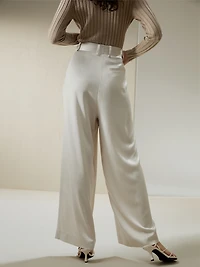 Lilysilk Women's High-Waisted Wide Leg Dense Silk Pants
