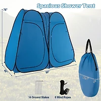 Outdoor 7.5FT Portable Pop Up Shower Privacy Tent Dressing Changing Room Camping