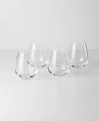 Oneida Mingle Stemless Wine Glasses, Set of 4