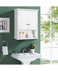 Costway Wall Mount Bathroom Cabinet Storage Organizer Medicine Cabinet