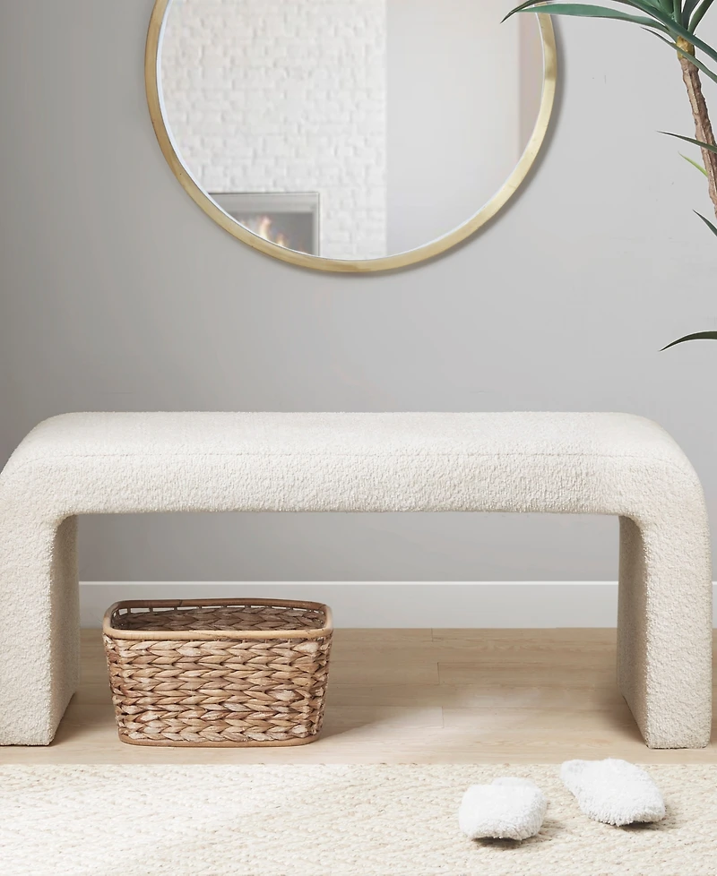 Ink+Ivy Steve 42"W Boucle Waterfall Bench