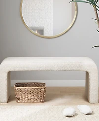 Ink+Ivy Steve 42"W Boucle Waterfall Bench