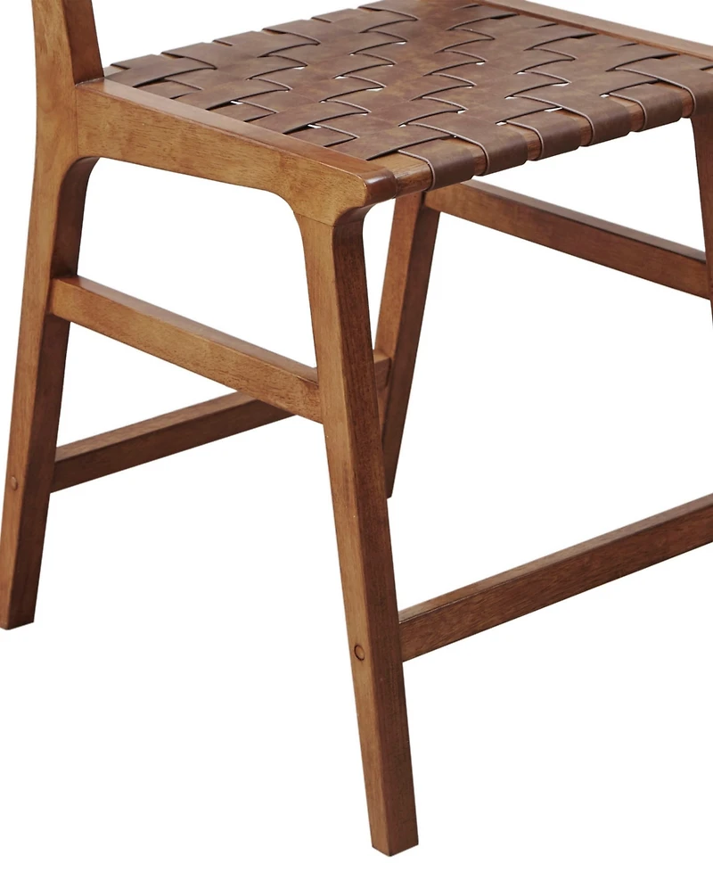 Ink+Ivy Oslo 24" High Faux Leather Woven Counter Stool