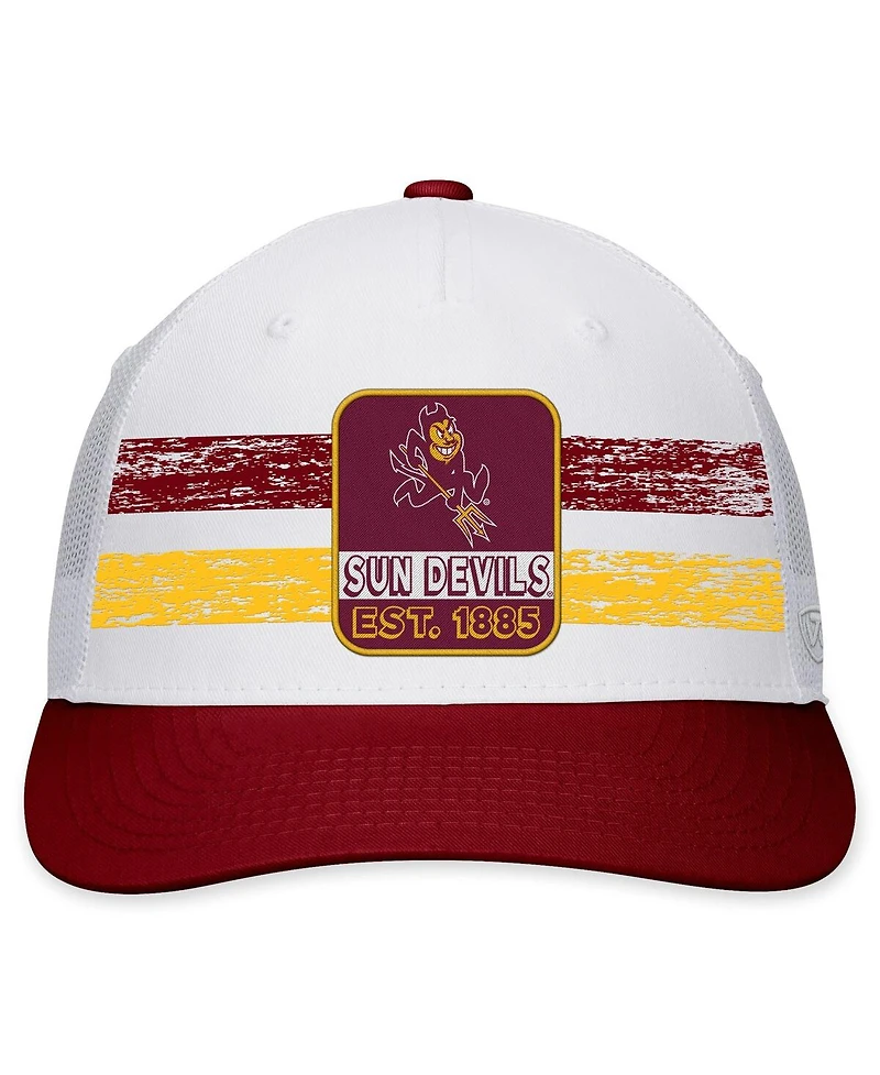 Men's Top of the World White, Maroon Arizona State Sun Devils Retro Fade Snapback Hat