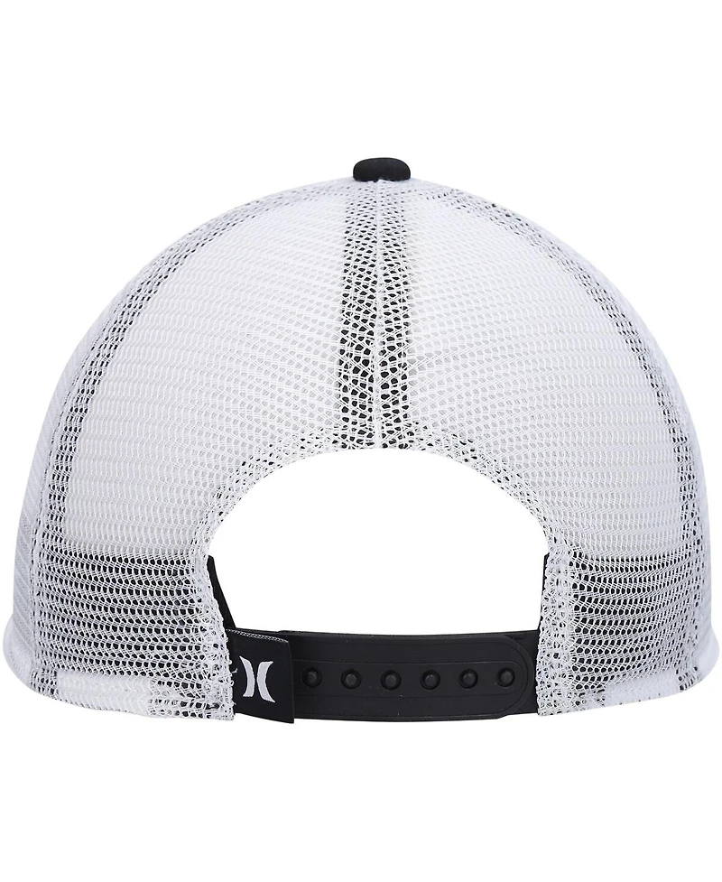 Men's Hurley Black, White Balboa Trucker Snapback Hat
