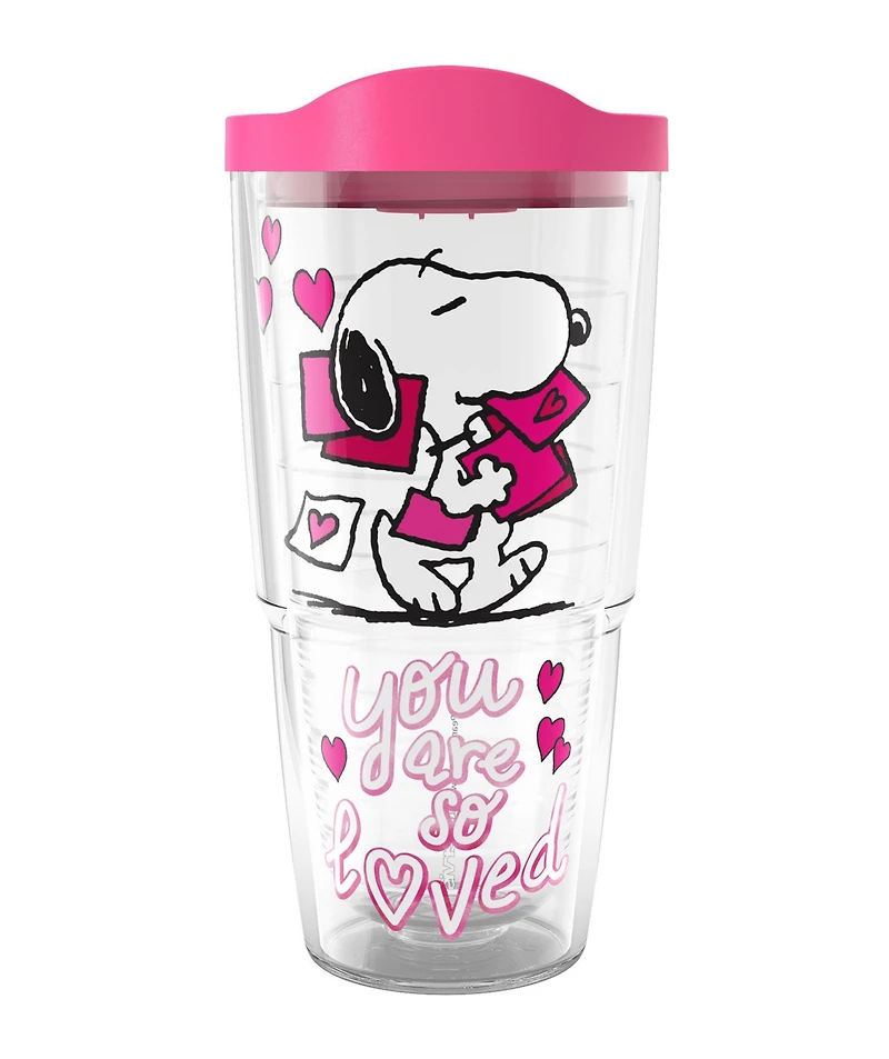 Tervis Peanuts - Snoopy - You Are So Loved Made in Usa Double Walled Insulated Tumbler Travel Cup Keeps Drinks Cold & Hot, 24oz, Classic