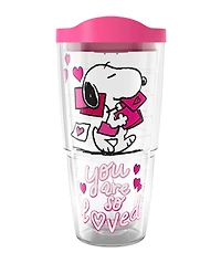 Tervis Peanuts - Snoopy - You Are So Loved Made in Usa Double Walled Insulated Tumbler Travel Cup Keeps Drinks Cold & Hot, 24oz, Classic