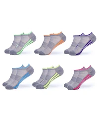Women's Multicolor No-Show Sports Socks 6 Pack