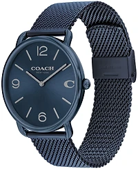Coach Unisex Elliot Blue Stainless Steel Mesh Bracelet Watch 41mm