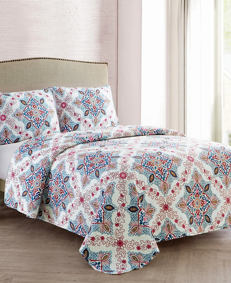 Vcny Home Wyndham Medallion 3-Pc. Quilt, King