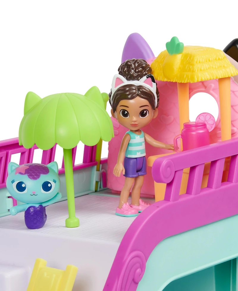 Gabby's Dollhouse, Gabby Cat Friend Ship, Cruise Ship Toy with 2 Toy Figures, Surprise Toys Dollhouse Accessories, Kids Toys for Girls Boys 3 Plus