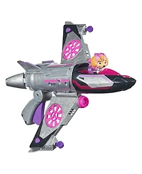 Paw Patrol- The Mighty Movie, Converting Rescue Jet with Skye Mighty Pups Action Figure, Lights and Sounds, Kids Toys for Boys Girls 3 Plus
