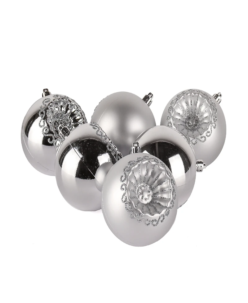 National Tree Company First Traditions 6-Piece Shatterproof Glittering Ornaments