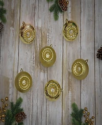 National Tree Company First Traditions 6-Piece Shatterproof Glittering Ornaments